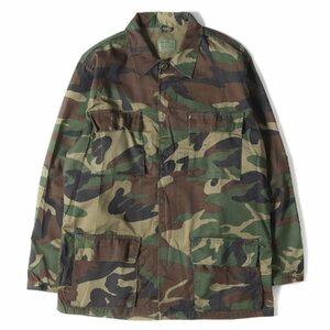 90s ウッドランドカモ BDU シャツ ジャケット 90年代 米軍実物 迷彩 カモフラ ミリタリー ヴィンテージ アウター ブルゾン アメカジ 古着