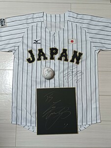 WBC 侍ジャパン 大谷翔平 直筆サインユニフォーム 直筆サインボール 直筆サイン色紙セット　ロサンゼルスドジャース JAPAN