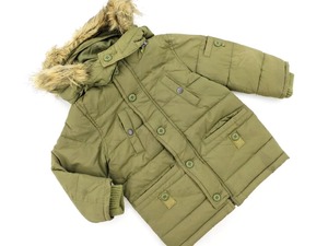 Baby GAP ベビーギャップ ナイロン フェイクファー フード 中綿 ジャケット size95cm/カーキ ◆■ ☆ eka5 子供服