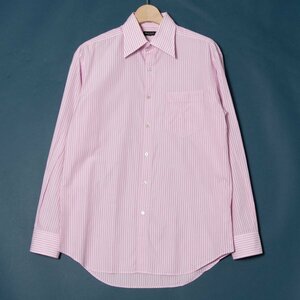 メール便◯ Paul Smith COLLECTION ポールスミス コレクション サイズL 長袖 ワイドカラー シャツ ストライプ ピンク メンズ カジュアル