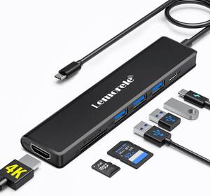 USB C ハブ HDMI 拡張 7-IN-1 4K@30Hz USB-C ハブ USB3.0ポートx3 搭載 HDMIポート4K解像度 USBタイプC PD100W急速充電 TF/SDスロット