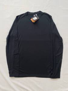 廃盤希少 旧 ibex All day Crew black S long tee // 検索　スマートウール　アイスブレイカー　メリノウール