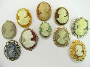 【B55】カメオ CAMEO カメオ系 ブローチ など ヴィンテージ ビンテージ アクセサリー 大量 まとめ売り まとめ TIA