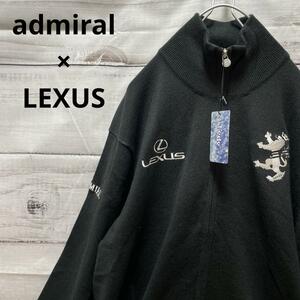 新品 admiral × LEXUS ニットジップアップトップス ゴルフ 刺繍