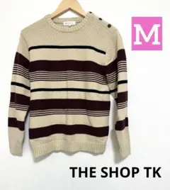 THE SHOP TK ユニセックス 長袖 ニット セーター ボーダー