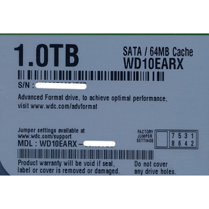 Western Digital製HDD WD10EARX 1TB SATA600 [管理:2034419]