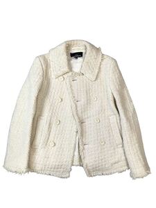 (D) tricot COMME des GARCONS コムデギャルソン 02AW ツイード ダブル ジャケット M (ma)