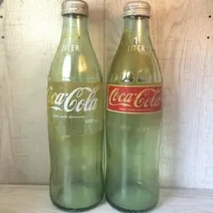 Coca-Cola ❣️ ガラスボトル  ❣️1リットル ❣️ 空瓶　❣️2本セット❣️