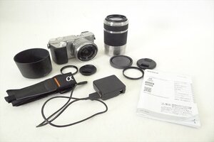 ▼ 1円スタート ▼ SONY ソニー α6000 ILCE-6000 ミラーレス一眼 SEL55210 SELP1650 中古 241205B6503