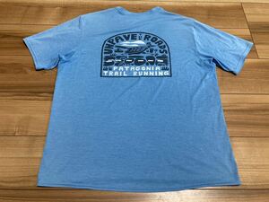 patagonia パタゴニア　p6 サーフィン　キャプリーン　ラッシュガード　半袖Tシャツ Tシャツ ２０２２年頃モデル　水色　Ｌサイズ