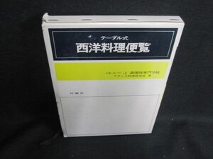 テーブル式　西洋料理便覧　記名・日焼け有/IDZE