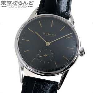 101673514 ノモス NOMOS オリオン ブラック SS レザー スモールセコンド メカニカル グラスヒュッテ 腕時計 メンズ 手巻式 仕上済