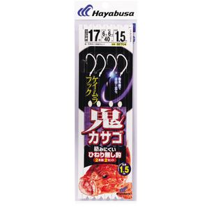 【10Cpost】ハヤブサ SE704 鬼カサゴ ケイムラフック 2本鈎2セット 上針17号 ハリス6号(haya-790648)