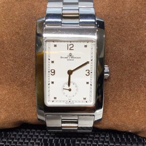 【稼働品/現状品/TO】BAUME&MERCIER ボームアンドメルシェ ハンプトン スクエア クォーツ腕時計 MV045063 レディース ウォッチ　MZ0112/003