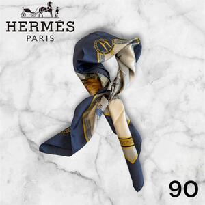 HERMES カレ90 LES HARAS NATIONAUX 国立種馬飼育場