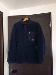 美品　SILAS　最高級　BOA FLEECE ZIP JACKET　レトロパイル　フリース　ボア×裏地アリ　ネイビー　sizeL　定価約2万円　サイラス　裏原