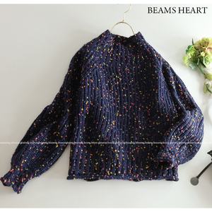 ビームスハート BEAMS HEART ★大人可愛い♪カラフルネップハイネックニットプルオーバートップス