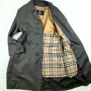 美品◎BURBERRY バーバリー ステンカラーコート ノバチェック ライナー付