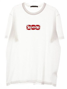 シュプリーム SUPREME × LOUIS VUITTON 17AW BOX LOGO TEE WHITE Mサイズ ヴィトン コラボ ボックスロゴ【ブランド古着ベクトル】☆AA★24