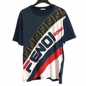 FENDI×FILA フェンディ×フィラ Tシャツ 半袖 ネイビー XXS