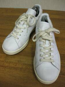 adidas mi STAN SMITH LEATHER 白/踵毛 ２５ USED スタンスミス