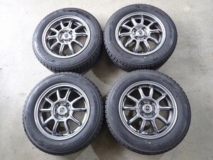 YS14731【送料無料175/65R14】フィット キューブ ノートなどに ヨコハマ 中古スタッドレス ★14×5.5J 100/4H ET45★1円スタート