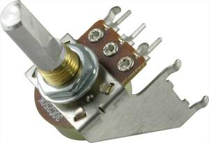 ポット Potentiometer - Reverse Audio, D Shaft, 16mm, Snap-In, Bracket, C250 kΩ [送料170円から 同梱可]