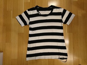 SHIPS シップス ボーダー Tシャツ ダメージ加工 Mサイズ相当 日本製 コットン素材 ボーダーTシャツ 送料レターパック