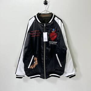 未使用品 MAYO メイヨー Lサイズ Embroidery Reversible Souvenir Jacket リバーシブル ジャケット 刺繍 スカジャン アウター ファイヤー