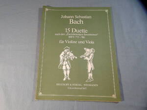 o) バイオリン、ヴィオラ バッハ 15のデュエット[1]7956