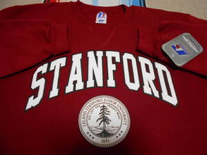 STANFORD UNIVERSITY CARDINALスタンフォード大学 RUSSELL ATHLETIC ラッセル 前Vスウェット新品アメカジ FOOTBALL BASKETBALL SKATEBOARD