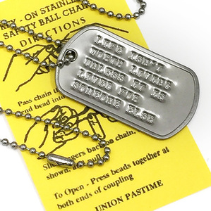 DP-020 名言格言 DOGTAG 誰かの為に生きてこそ人生には価値がある ドッグタグ USA 新品