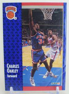 Charles Oakley チャールズ オークリー 1991 Fleer NBA カード Knicks