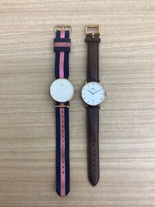 ◯営HM086-キT60【埼玉発】Daniel Wellington 腕時計2本売り ダニエルウェリントン B34R1 クォーツ メンズ レディース アナログ 非稼働品