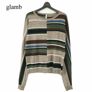 glamb グラム 秋冬 Cecily border knit★ セシリー ボーダー ニット セーター Sz.1　メンズ　A3T14574_C#K