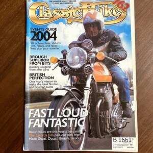 B1661　2004 年　「Classic Bike」クラシックバイク 英国 旧車 雑誌　ヴィンテージバイク　英国車 　　ビンテージ　自動車