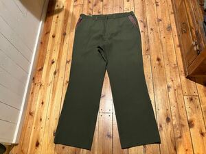 LL BEAN w36相当　USA製　70s 80s vintage talonジッパー　スラックス　ワークパンツ　100円スタート　売り切り　ウール　カーキ　古着　