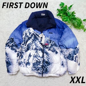 ■新品・タグ付き■2XL・3L相当■FIRST DOWN ファーストダウン ダウンジャケット リバーシブル 肉厚 ソロテックス 雪山 マウンテン 