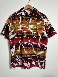 70s vintage MIKI aloha shirt ヴィンテージ ミキ アロハシャツ ハワイアンシャツ 古着 コットン ジップアップ 