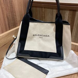 BALENCIAGA バレンシアガ ネイビーカバスS トートバッグ ハンドバッグ ショルダーバッグ ポーチ付き レディース ファッション