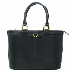 ★B2860 超美品!! バーバリー レザー トートバッグ ブラック チャック柄 BURBERRY メンズ レディース★