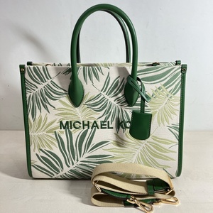 マイケルコース トートバッグ MIRELLA パーム ジャカード ミディアム レディース ショルダーストラップ付 MICHAEL KORS