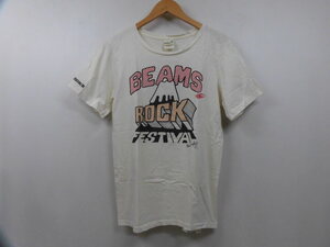 BEAMS ビームス anvil.organic ロゴプリント 半袖Tシャツ FUJI ROCK FESTIVAL’08 オーガニックコットン100％ トップス オフホワイト 白 S