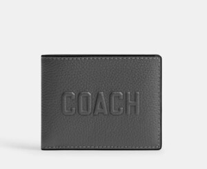 2025ss　【直営】　COACH Slim Billfold Wallet With Coach Graphic 　CZ062　LAから最新本物をお届け!