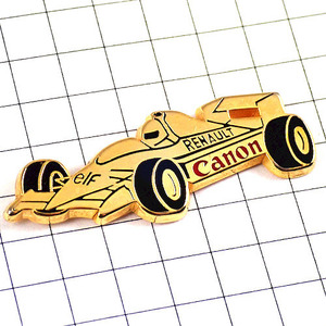 ピンバッジ・ルノーF1ゴールド車キャノン金色レース仕様 RENAULT-ELF CANON RENAULT FRANCE◆フランス限定ピンズ