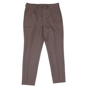 サノバチーズ SON OF THE CHEESE 21AW SC2120-PN12 WP Stripe Slacks ストライプ スラックス パンツ ブラウン系 M【中古】