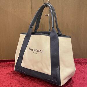 1000円〜 BALENCIAGA バレンシアガ ネイビーカバスS カバス キャンバス トートバッグ ハンドバッグ バッグ 鞄 送料無料