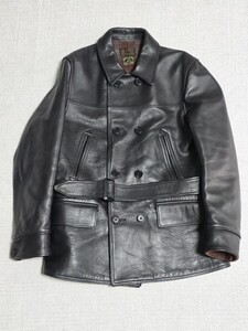 アットラスト ATLAST ホースハイド カーコート40 ブッチャープロダクツ TIMEWORN CLOTHING HORSE HIDE ダブルブレストレザーカーコート 