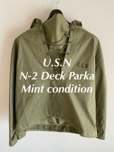 USN N-2 deck parka デッキパーカー レインパーカー U.S.N 米軍実物 40s ヴィンテージ アノラック N2 U.S.NAVY vintage rain parka