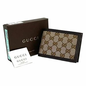 新品未使用　 GUCCI グッチ　二つ折り財布 GGキャンバス 292534